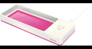 Leitz WOW Desk Organiser met Inductie Oplader - Roze/Wit