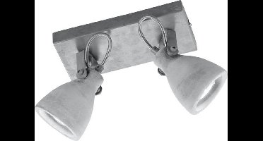 TRIO CONCRETE - Spot - Betonkleurig - excl. 2x GU10 3 W - Plafondbevestiging