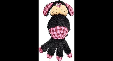 Flamingo koe/hond/konijn met Bal - Hondenspeelgoed - 14.5 cm - Beige