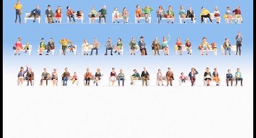 NOCH 16071 H0 Megavoordeelset figuren Geverfd, Zittend