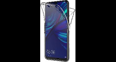Hoesje geschikt voor Huawei P Smart 2019 - 360 Graden Case 2 in 1 Hoes Transparant + Ingebouwde Siliconen TPU Cover Screenprotector