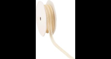 Satin Edge Organzalint Ivoor - 10 mm / 25 mtr.