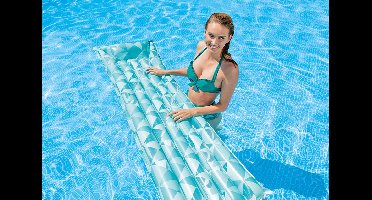 Intex Luchtbed Mozaïek - Blauw - 183x69 centimeter