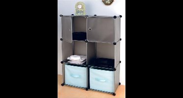 V-Part wandkast - 113cm hoog - Zwart