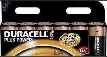 Duracell D Plus Power (6 pack)