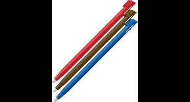 3x Stylus pen geschikt voor Nintendo 2DS - Zwart - Rood - Blauw