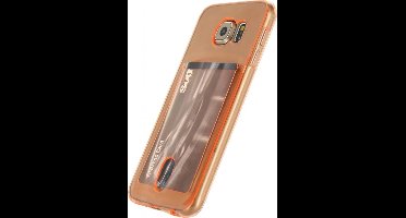 Samsung Galaxy S6 Hoesje - Xccess - Card Serie - TPU Backcover - Roze - Hoesje Geschikt Voor Samsung Galaxy S6