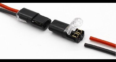 Quick kabel connector - twee aderig - set 2 stuks