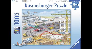 Ravensburger puzzel Bouwen op het vliegveld - legpuzzel - 100 stukjes