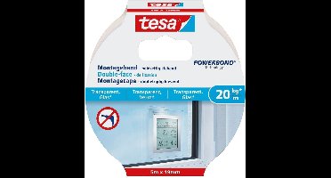 tesa GLASS 77741-00000-00 Montagetape tesa Powerbond Transparant (l x b) 5 m x 19 mm 1 stuk(s)