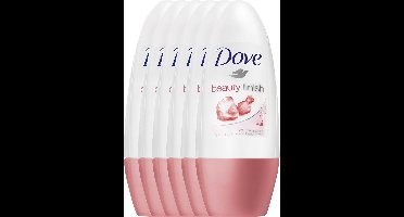 Dove Beauty Finish Women - 6 x 50 ml - Deodorant Roller - Voordeelverpakking