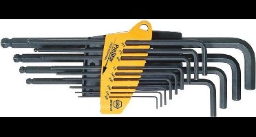 Wiha Stiftsleutelset in ProStar houder zeskantkogelkop 14-delig chemisch gezwart inchuitvoering in blister - 24851