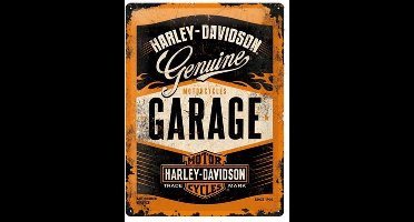 Wandbord - Harley-Davidson Garage -15x20cm-