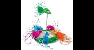 Nobby Muis op Veer - Kat - Speelgoed - 19 x 24 cm - Meerkleurig