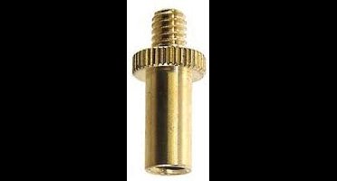 Falkx Frans ventiel verloopnippel - 25 mm - goudkleurig - staal