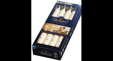 Gouda Kroonkaarsen 240/24 doos 8 ivoor (per 4 stuks)
