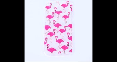 Shop4 - Samsung Galaxy J5 (2017) Hoesje - Zachte Back Case Flamingo's Transparant