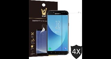 4x Screenprotector geschikt voor Samsung Galaxy J5 (2017) | Glas PET Folie Screen Protector Transparant iCall