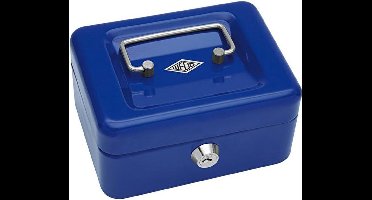 Wedo metalen Geldkistje met Muntgeldbak - Maat 1 - Blauw