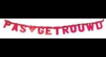 Letterslinger Pas Getrouwd rood