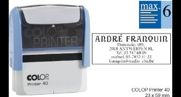 Tekststempel Colop Printer 40+Bon 6 regels