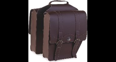 Selle Monte Grappa Cruiser Dubbele Fietstas - 30 Liter - Leer - Donkerbruin