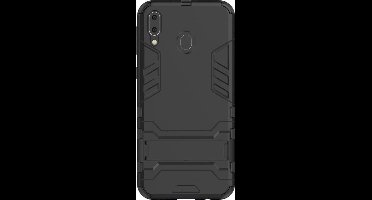 Shop4 - Samsung Galaxy M20 (Power) Hoesje - Extreme Back Case met Kickstand Zwart