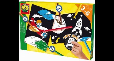 SES Ik leer kleuren raket en vliegtuig