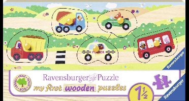 Ravensburger houten puzzel Voertuigen - 5 stukjes