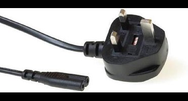 ACT Netsnoer UK connector - C7 zwart 1,8 m AK5070
