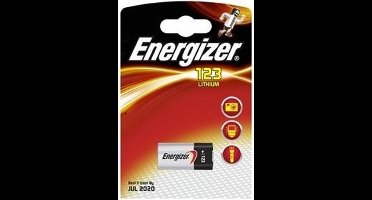 6x Energizer CR123A - CR17345 3V Foto Lithium Batterijen