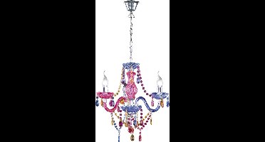 REALITY LÜSTER Kroonluchter - Chroom - excl. 3x E14 - D: 46 cm - Behang Multicolor