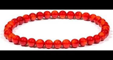 Armband bamboe koraal (±6mm)
