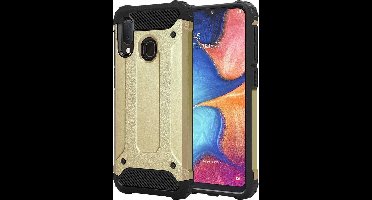 Ntech Armor Hoesje Geschikt Voor Samsung Galaxy A20e - Goud