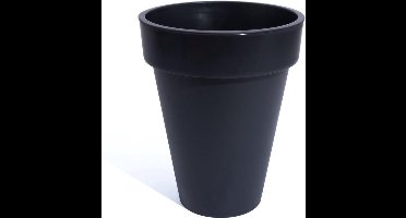 Bloempot Buiten Hoog Rond Cube Slim 46cm ANTRACIET Prosperplast