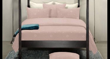 De Witte Lietaer Tarbot - Flanel - Dekbedovertrek - Lits-jumeaux - 260x220 cm + 2 kussenslopen 60x70 cm - Woodrose