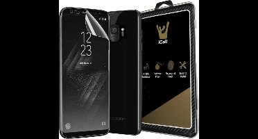 Screenprotector geschikt voor Samsung Galaxy S9 van iCall - Glas PET Folie Screen Protector Transparant 0.2mm 9H