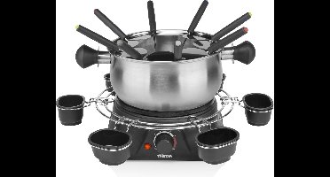 Tristar Fondueset Elektrisch FO-1109 - 1400W - 1,3L voor 8 personen - Incl bakjes, fonduering, vorkjes