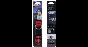 Nite Ize - Lichtgevende LED halsband - Rood - Small - Verstelbaar