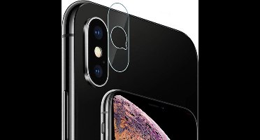Camera Lens Screenprotector geschikt voor Apple iPhone Xs / X Glazen Gehard | Case Friendly | Tempered Glass - van iCall