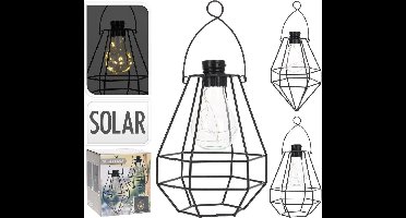 Solar Bulb LED Draadlantaarn Zwart Assorti