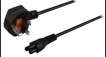 Valueline UK Stroomkabel met C5 plug - zwart - 3 meter