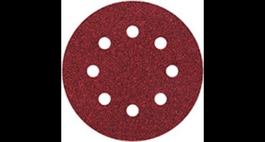 wolfcraft - 5 klittenbandschijven voor hout/metaal, Ø 125 mm, korrel 40 - 2069000