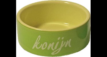 Eetbak Steen Konijn Groen 12 cm