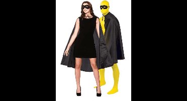 Super Hero Cape met masker in zwart