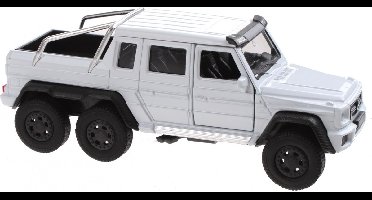 Welly Schaalmodel Mercedes-benz G63 Amg 6x6 Wit 13 Cm