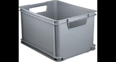 Curver Unibox Opbergbox - Small - Zilver Classic - Set van 3