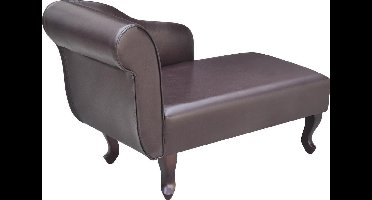 vidaXL - Chaise - longue - kunstleer - bruin