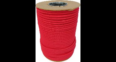 100 meter Elastisch Touw - Rood - 8mm - elastiek op rol