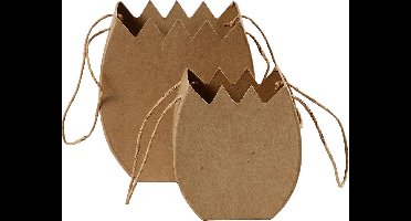 Eierschaal manden, h: 13+16,5 cm, b: 11,5+15 cm, 2stuks, diepte 7,5+10 cm